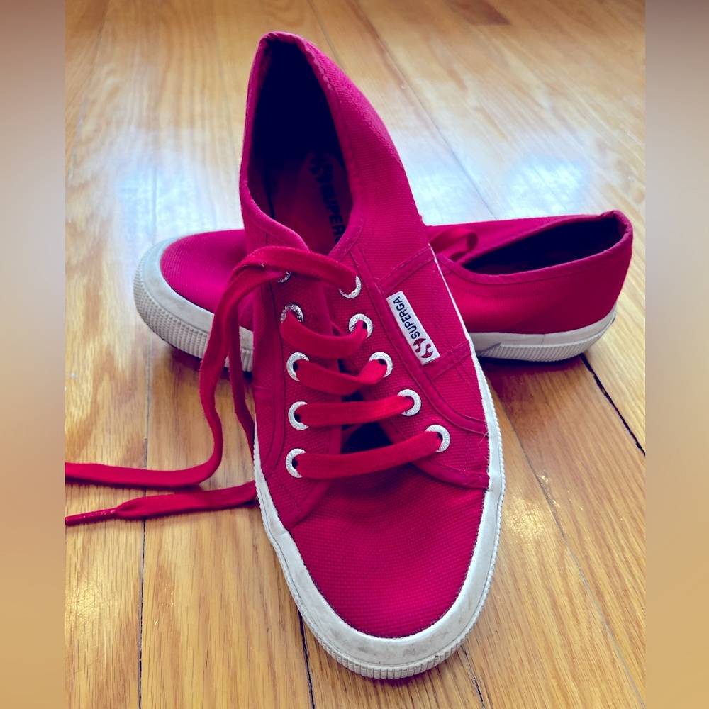 Superga Women's Red Canvas Sneakers sz7